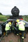 Simulated crash scene © Somerset County Gazette