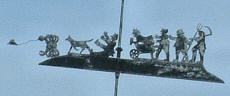 Crab Farm Weathervane showing the Monster